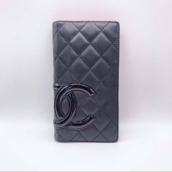 SOLD! CHANEL Black Lambskin Cambon Long Wallet - Picture 2 of 10